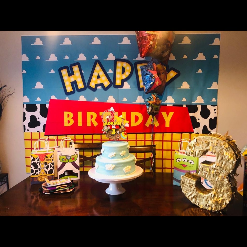 Toy Story Happy Birthday  Backdrop